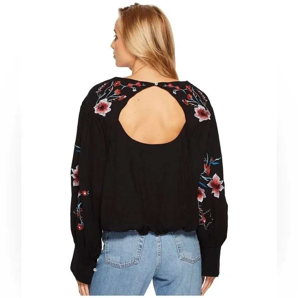 Free People Lita Embroidered Top